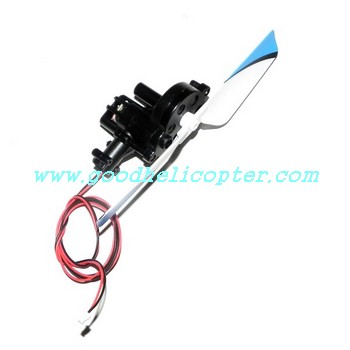 jxd-349 helicopter parts tail motor + tail motor deck + tail blade (blue color) - Click Image to Close